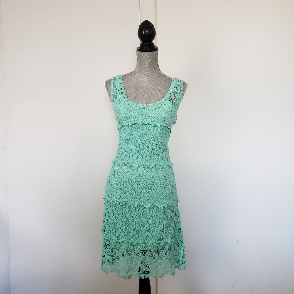 Solitaire Ravi Khosla Crochet Boho Mint Green Flor